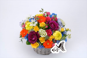 フラワーアレンジ　約15cm×約15cm