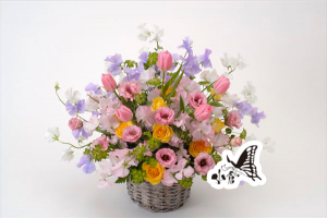 フラワーアレンジ　約50cm×約40cm（参考）